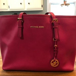 Hot pink Michael Kors Tote